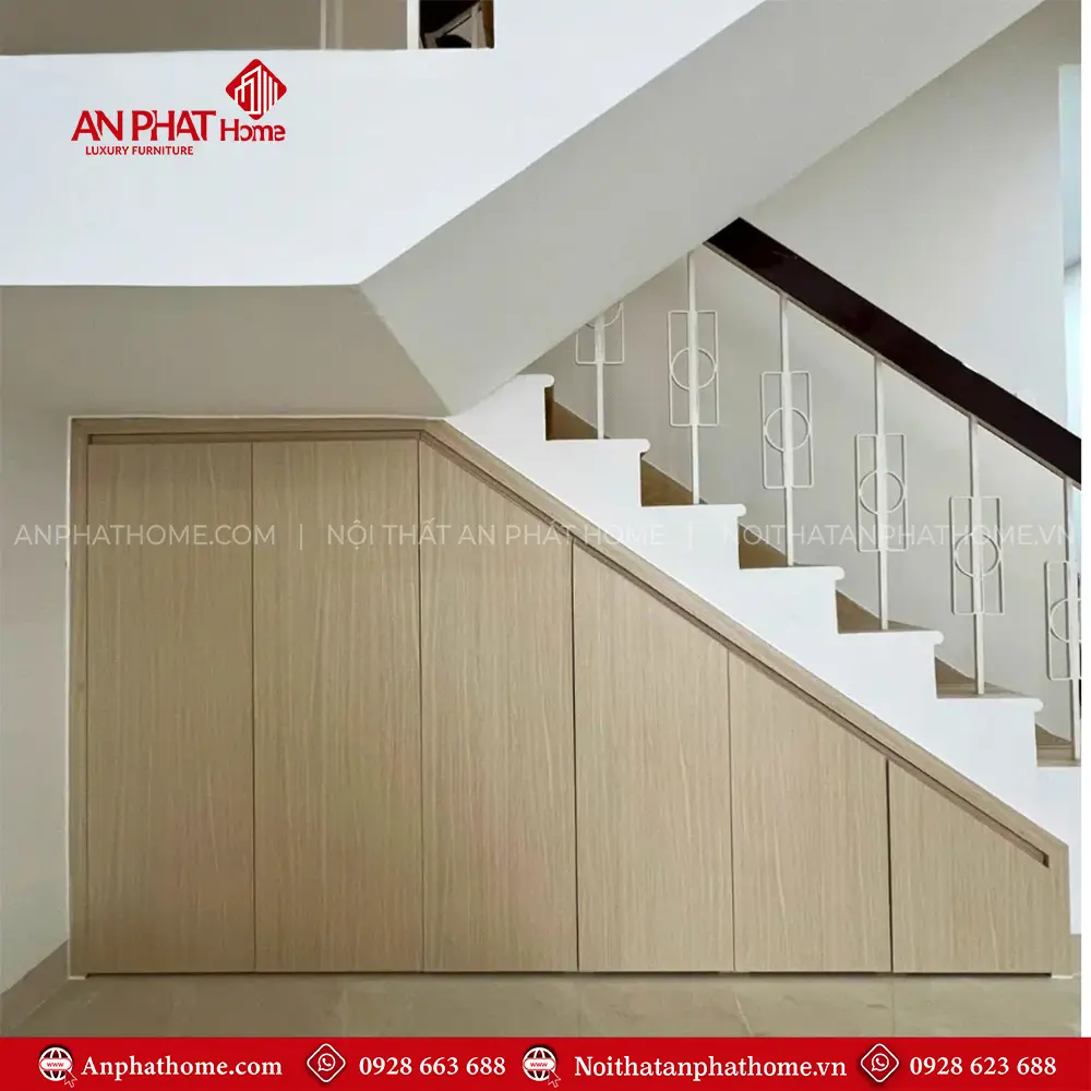 Tủ Cầu Thang Gỗ MDF T-5361 9 Tủ Cầu Thang Gỗ MDF T-5361