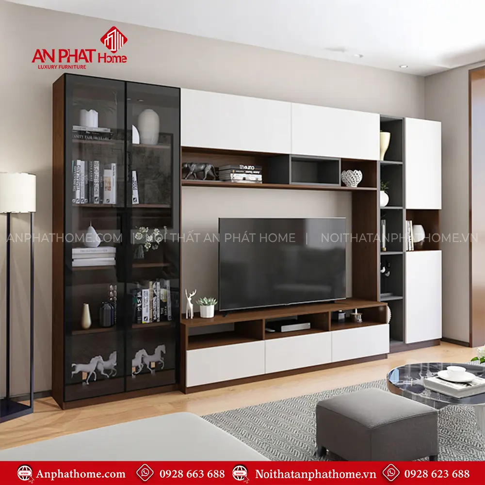 Tủ kệ Tivi Phòng Khách Hiện Đại T-5376 10 Tủ kệ Tivi Phòng Khách Hiện Đại T-5376