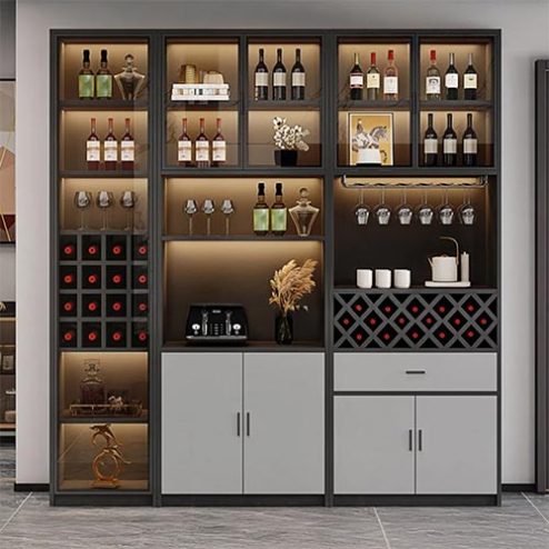 Tủ Rượu Cánh Kính Gỗ MDF T-5355