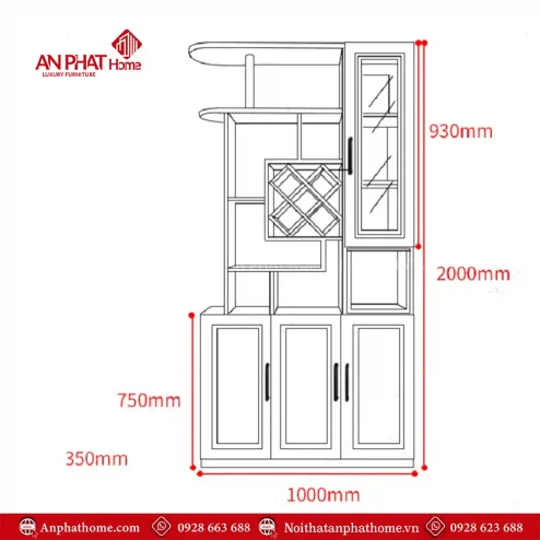 tu ruou ket hop ke trang tri t 532300002