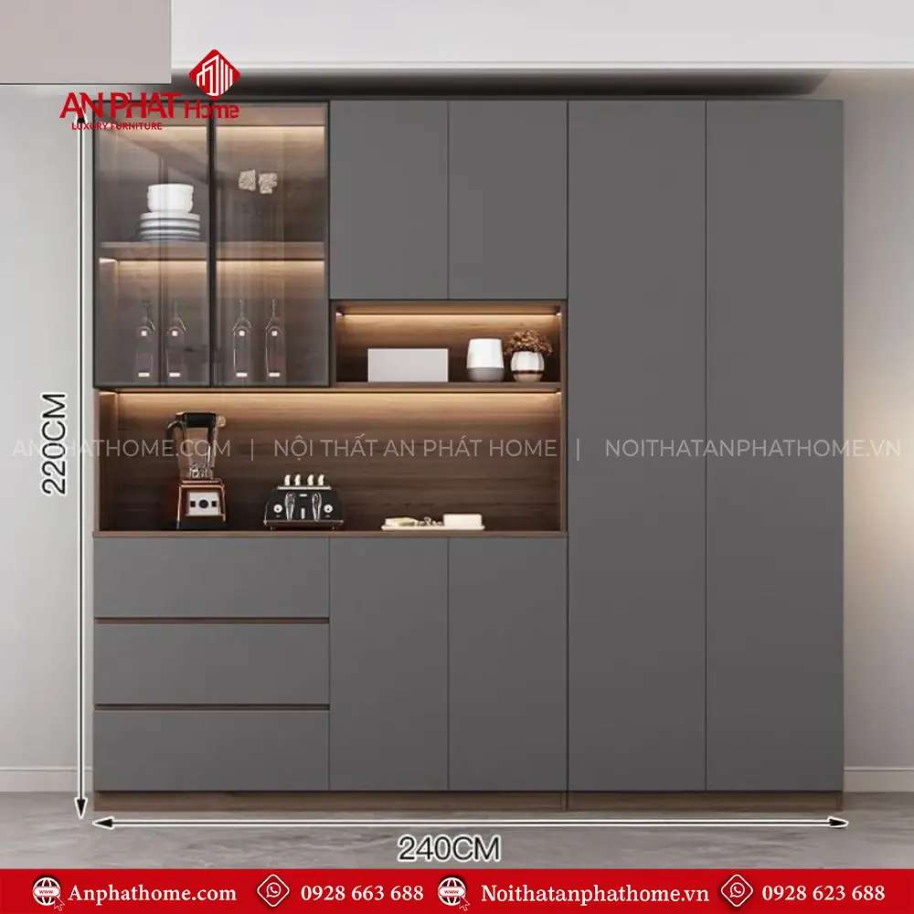 Tủ Rượu Kết Hợp Trang Trí Hiện Đại T-5346 14 Tủ Rượu Kết Hợp Trang Trí Hiện Đại T-5346