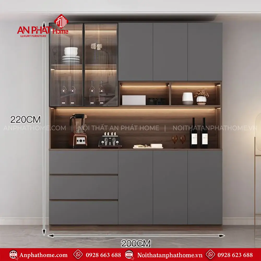 Tủ Rượu Kết Hợp Trang Trí Hiện Đại T-5346 13 Tủ Rượu Kết Hợp Trang Trí Hiện Đại T-5346