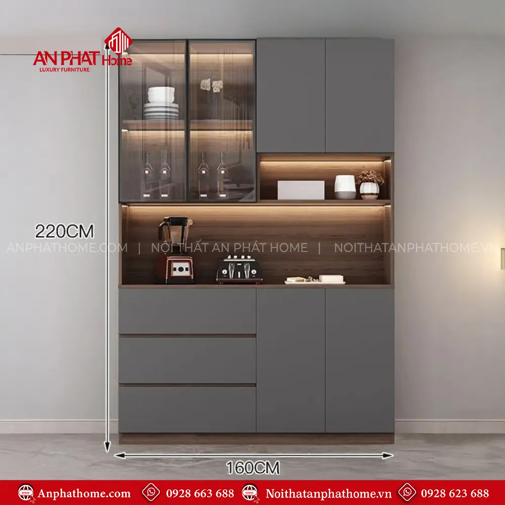Tủ Rượu Kết Hợp Trang Trí Hiện Đại T-5346 12 Tủ Rượu Kết Hợp Trang Trí Hiện Đại T-5346