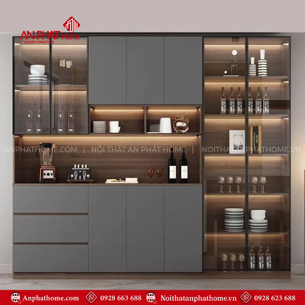 Tủ Rượu Kết Hợp Trang Trí Hiện Đại T-5346 11 Tủ Rượu Kết Hợp Trang Trí Hiện Đại T-5346
