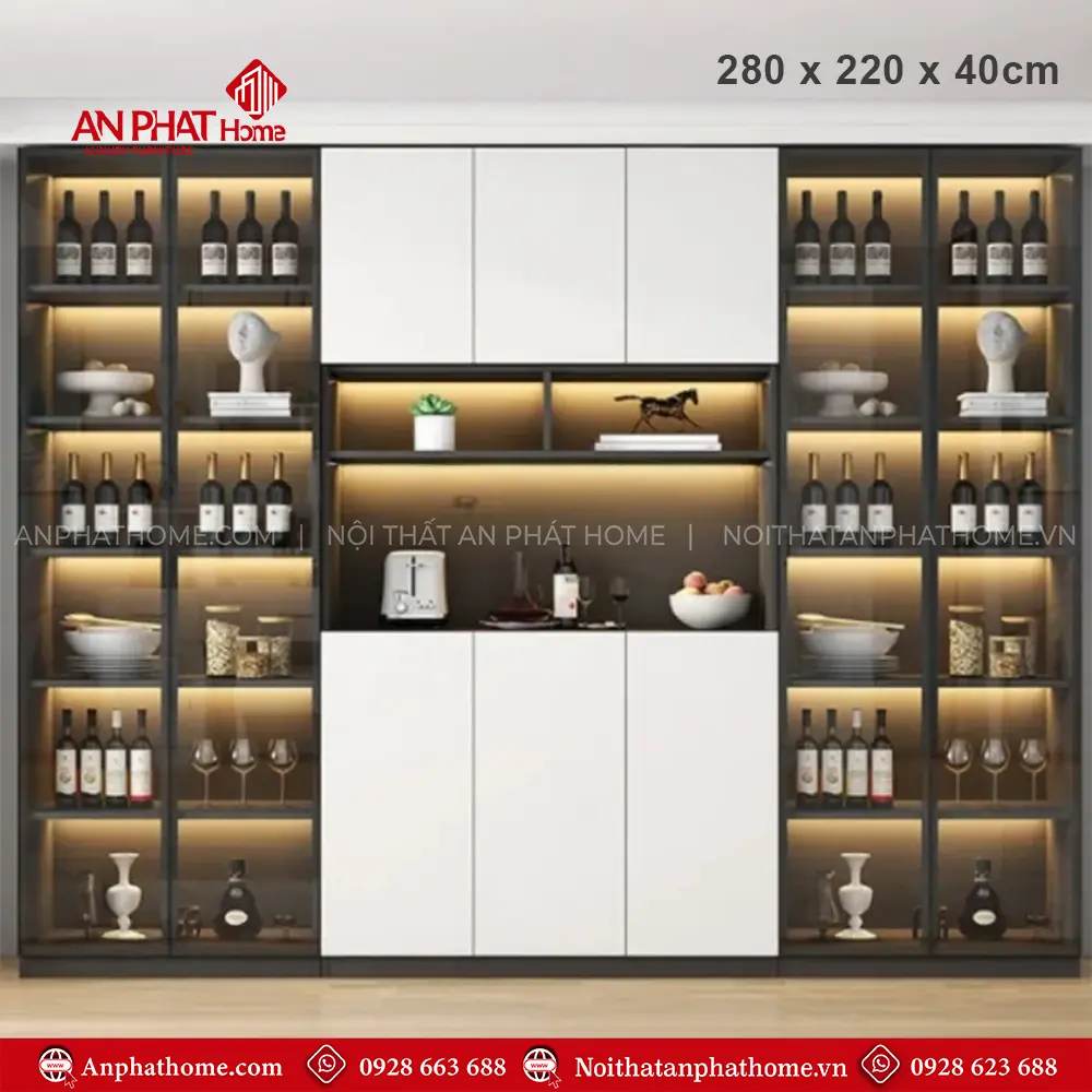 Tủ Rượu Kết Hợp Tủ Trang Trí Đa Năng T-5340 21 Tủ Rượu Kết Hợp Tủ Trang Trí Đa Năng T-5340