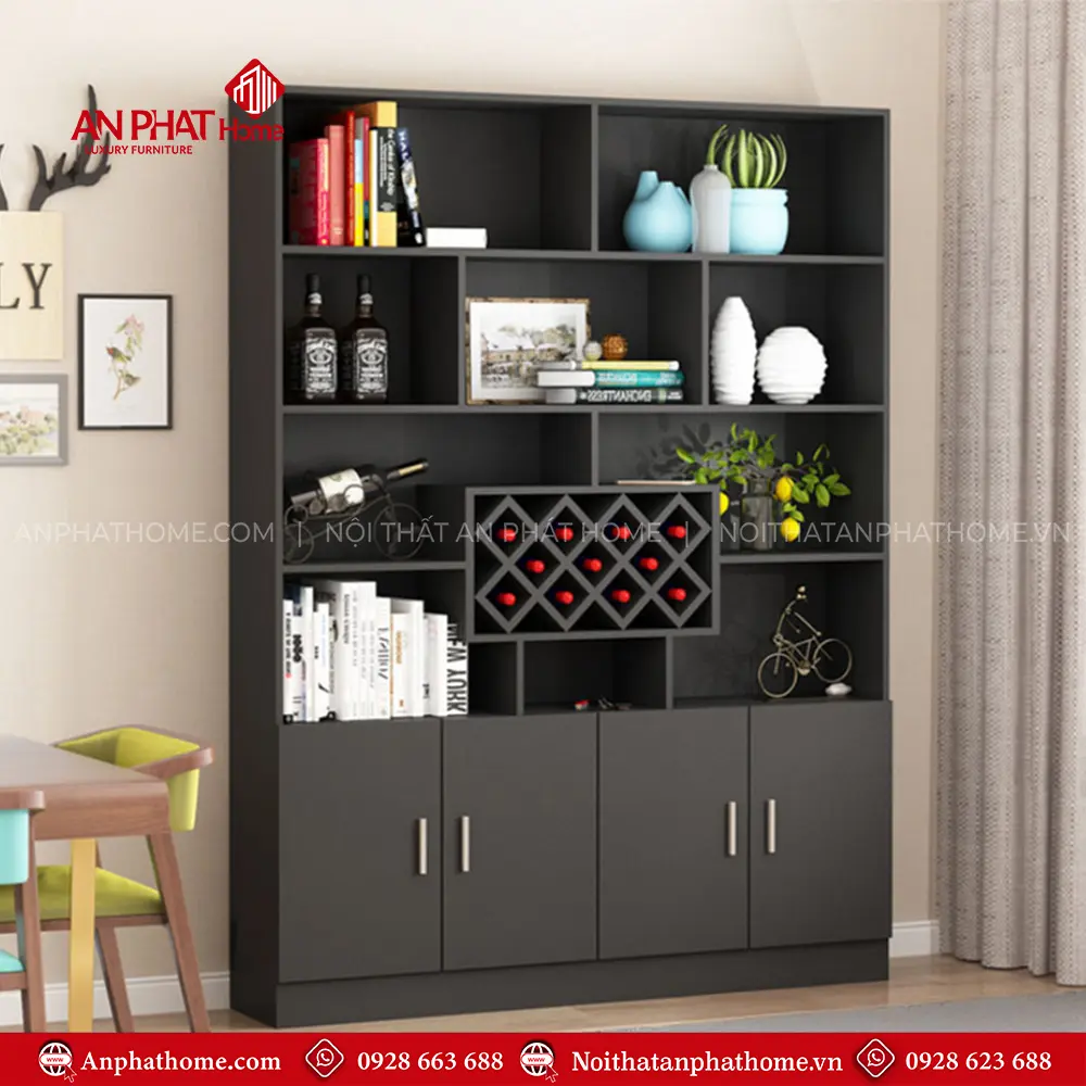 Tủ Rượu Phòng Khách Gỗ Công Nghiệp T-5324 8 Tủ Rượu Phòng Khách Gỗ Công Nghiệp T-5324