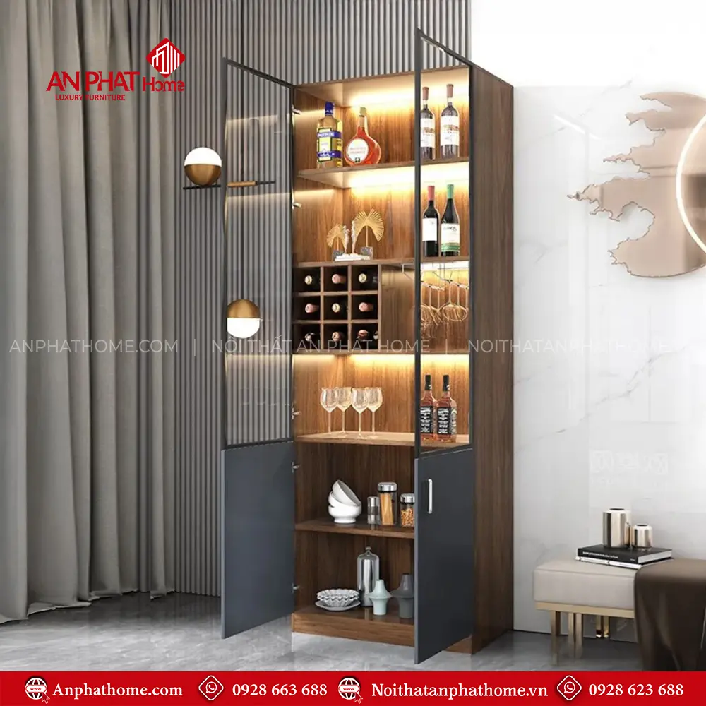 Tủ Rượu Phòng Khách Hiện Đại T-5354 6 Tủ Rượu Phòng Khách Hiện Đại T-5354