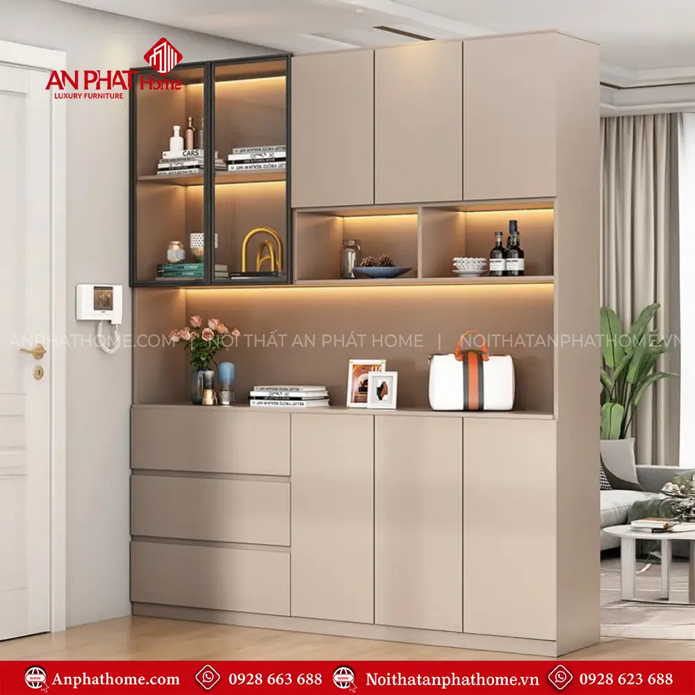 Tủ Trang trí Kết Hợp Tủ Rượu Hiện Đại T-5348 3 Tủ Trang trí Kết Hợp Tủ Rượu Hiện Đại T-5348