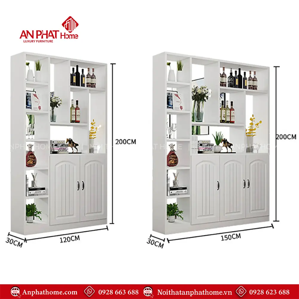 Tủ Trang Trí Kết Hợp Vách Ngăn Phòng Khách T-5304 9 Tủ Trang Trí Kết Hợp Vách Ngăn Phòng Khách T-5304