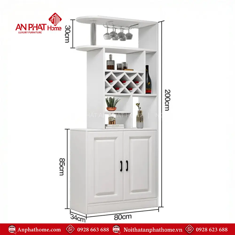 Tủ Vách Ngăn Phòng Khách Kết Hợp Tủ Rượu T-5314 13 Tủ Vách Ngăn Phòng Khách Kết Hợp Tủ Rượu T-5314