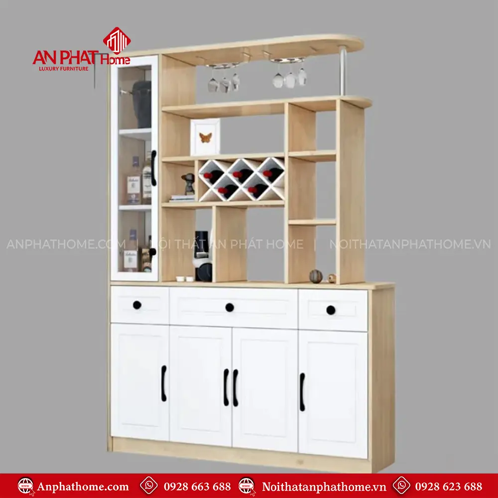 Vách Ngăn Phòng Khách Kết Hợp Tủ Rượu T-5310 21 Vách Ngăn Phòng Khách Kết Hợp Tủ Rượu T-5310