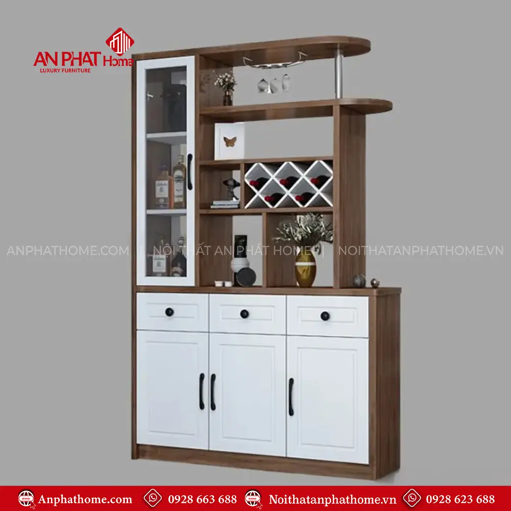 Vách Ngăn Phòng Khách Kết Hợp Tủ Rượu T-5310 18 Vách Ngăn Phòng Khách Kết Hợp Tủ Rượu T-5310