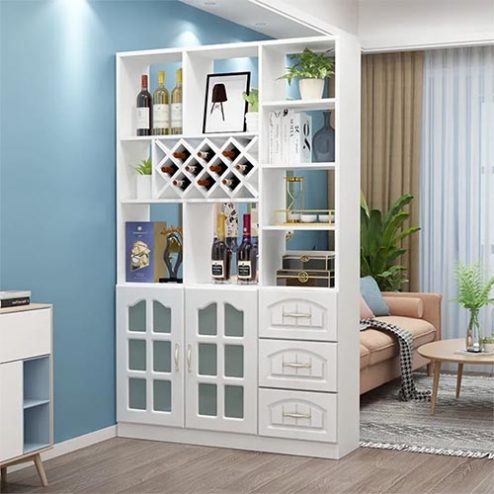 Vách Ngăn Trang Trí Kết Hợp Tủ Đa Năng Hiện Đại T-5313